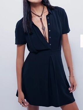 Free People Black Dream Chaser Mini Dress 2